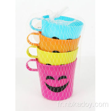 Tasse de voyage de sourire multicolore